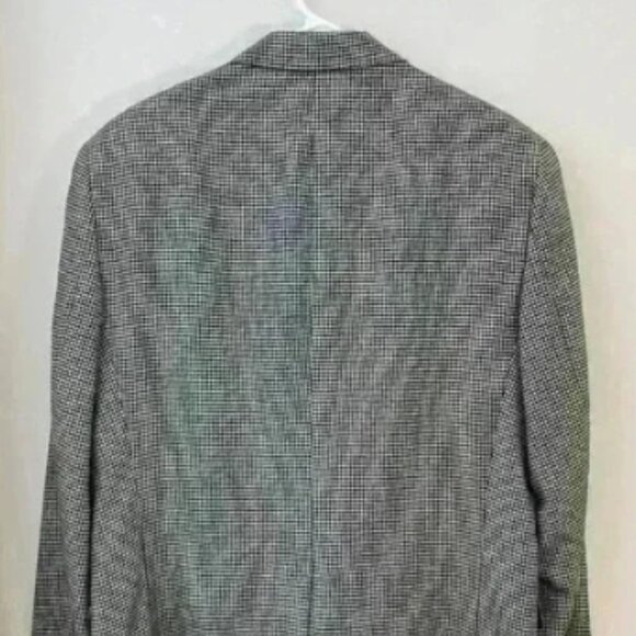 100% cashmere LORO PIANA black and white houndstooth SIZE 43R two button blazer - Picture 5 of 5